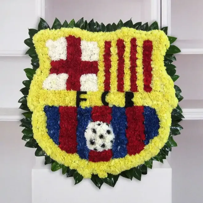 Comprar Plafón Funerario del Escudo del Barça en Barcelona | Flores para Difuntos