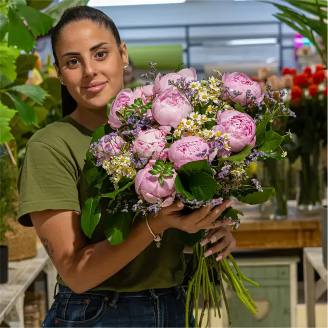 Comprar Ramo peonia en Barcelona | Flores de Primavera
