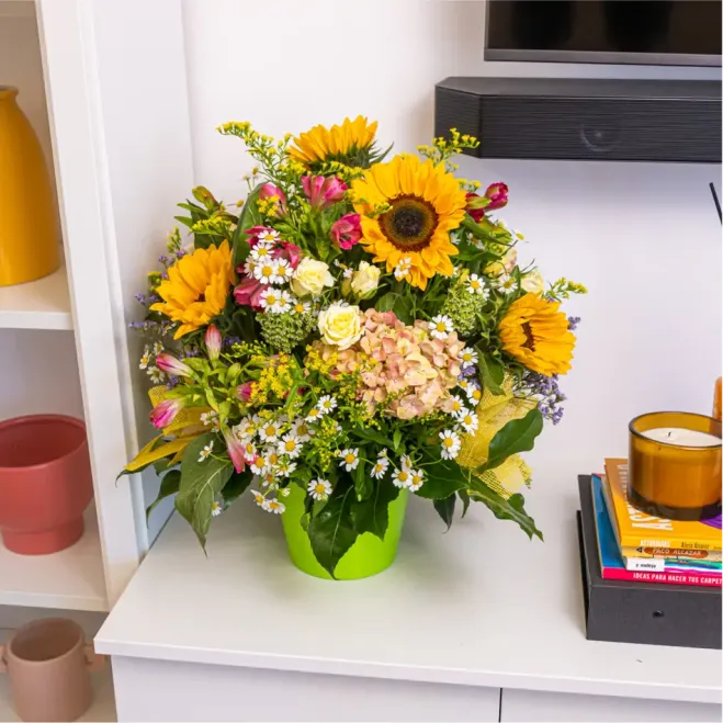 Comprar Centre primaveral girasols a Barcelona | Flors de Primavera