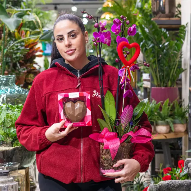 Comprar Cilindro phaleanopsis lila en Barcelona | FLORES PARA SAN VALENTÍN