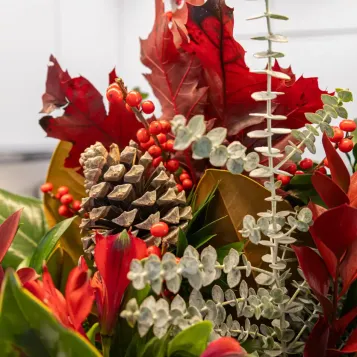 Comprar Jarrón Navidad Natural en Barcelona | Ramos y centros de flores de Navidad