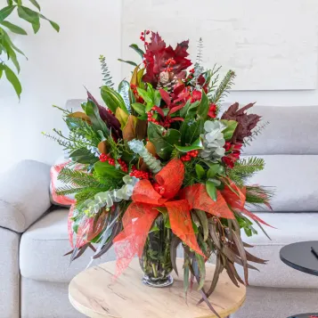 Comprar Jarrón Navidad Natural en Barcelona | Ramos y centros de flores de Navidad