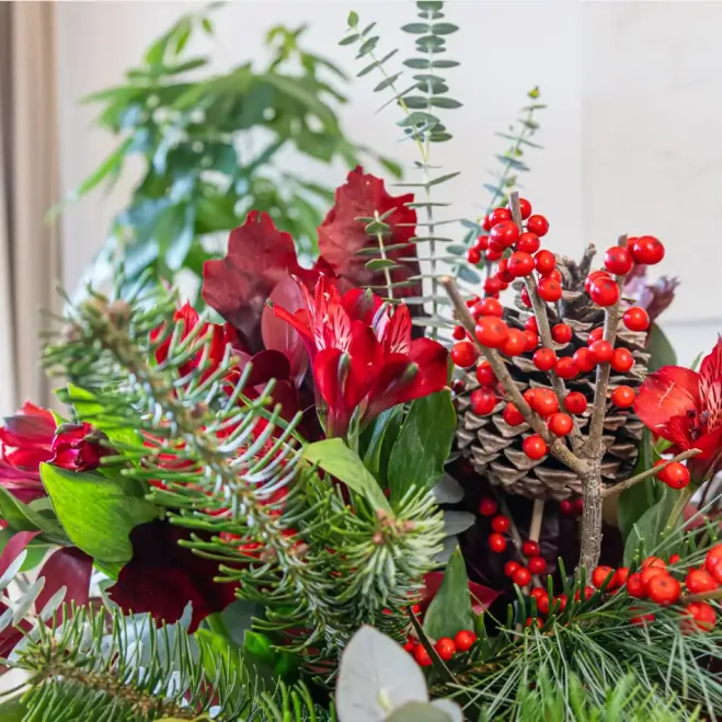 Comprar Ramo Navideño Bosque Encantado en Barcelona | Ramos y centros de flores de Navidad