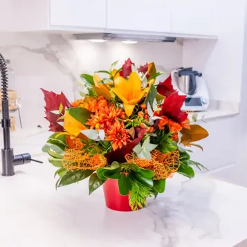 Comprar Centre de Tardor en Base Ceràmica a Barcelona | Flors de Tardor