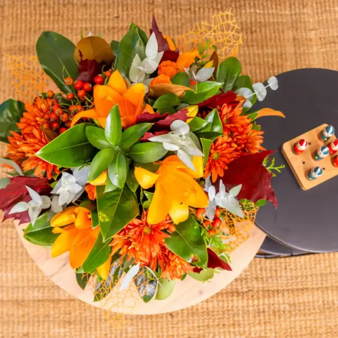 Comprar Centre de Tardor en Base Ceràmica a Barcelona | Flors de Tardor