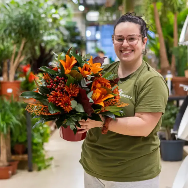 Comprar Centre de Tardor en Base Ceràmica a Barcelona | Flors de Tardor