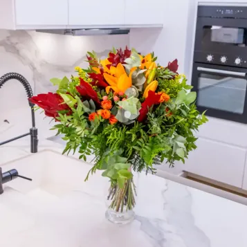 Compra Ram Variat amb Lilum Taronja a Barcelona | Flors de tardor