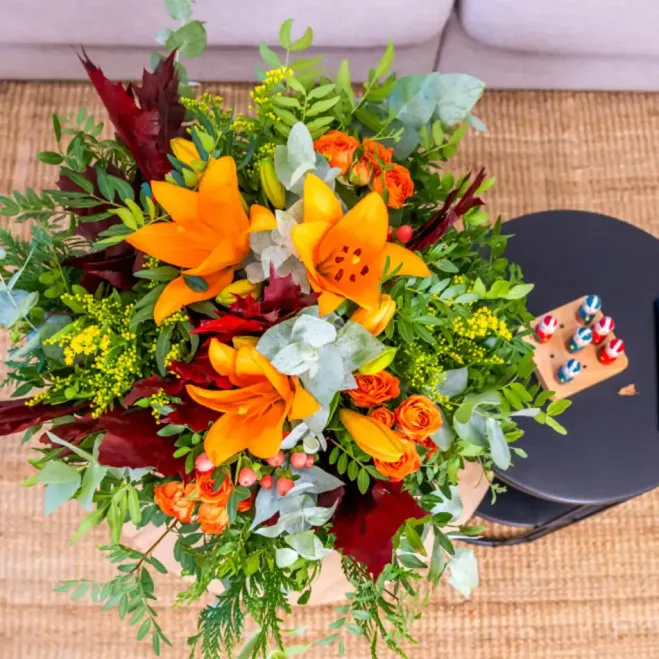 Compra Ramo Variado con Lilium Naranja en Barcelona | Flores de Otoño