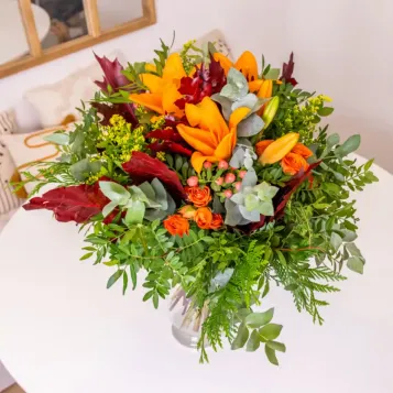 Compra Ramo Variado con Lilium Naranja en Barcelona | Flores de Otoño