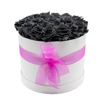 Comprar Caja de 25 Rosas Preservadas en Barcelona | Flores Artificiales o Liofilizadas