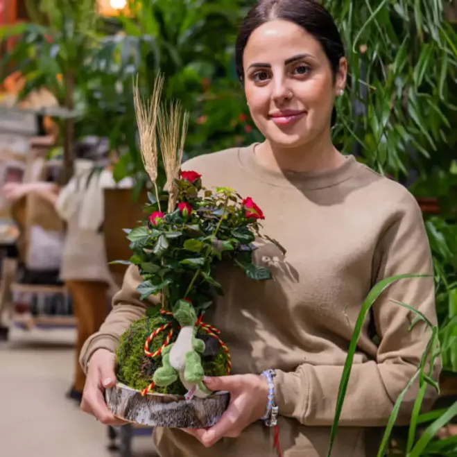Comprar Kokedama Sant Jordi en Barcelona | Rosas Sant Jordi