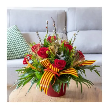 Compra Centre de 10 Roses en Base de Ceràmica a Barcelona | Roses Sant Jordi