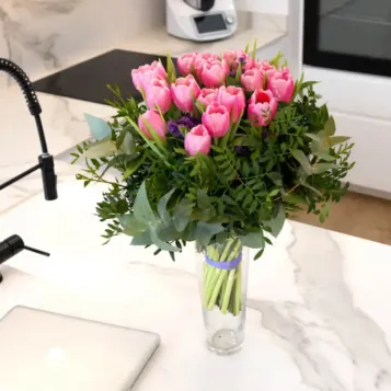 Compra Ram de Tulipans tons Rosat Lilosos a Barcelona | Rams de Flors