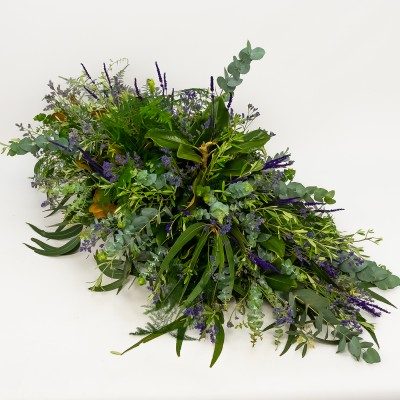 Green and lavender arrangement