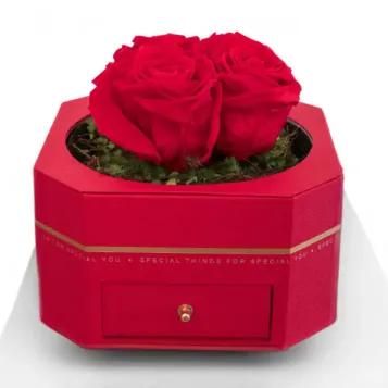 Comprar Caja de Amor Eterno con Dulce Sorpresa en Barcelona | Flores San Valentín