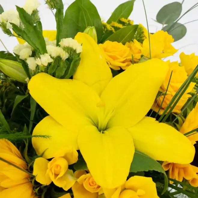 Comprar Minijarrón Silvestre Tonos Amarillos en Barcelona | Flores