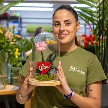 Comprar Cúpula de Rosa Liofilizada en Barcelona | Flores Artificiales o Liofilizadas