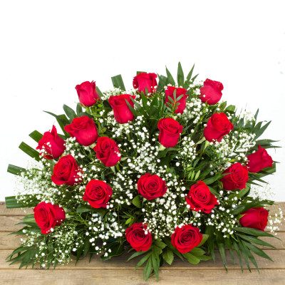 Comprar Jardinera deluxe de rosas rojas para cementerio Barcelona