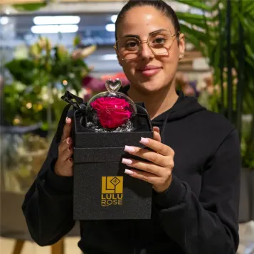 Comprar Mini Cúpula de Rosa Liofilizada en Barcelona | Flores Artificiales o Liofilizadas