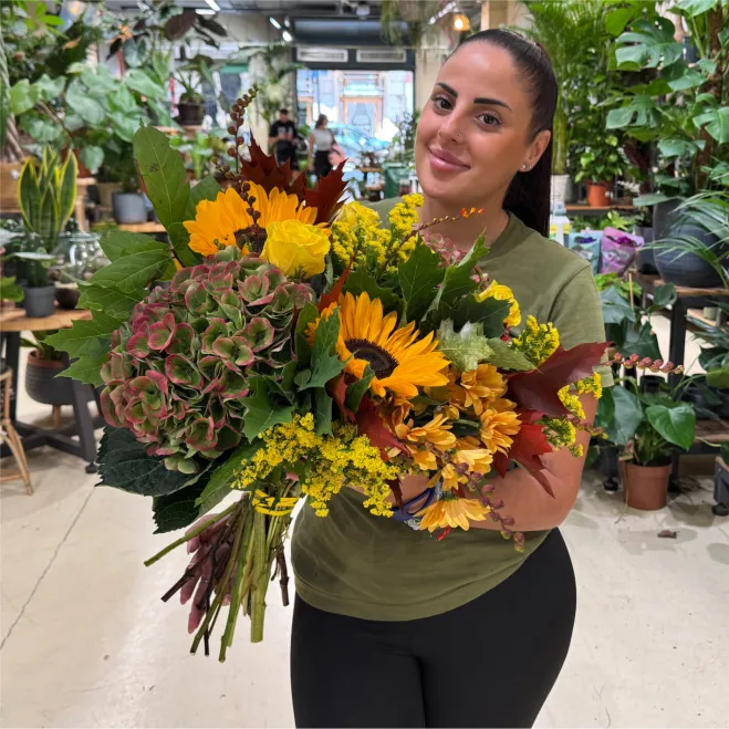Compra Ram d'Hortènsies i Girasol a Barcelona | Flors de Tardor