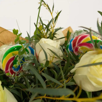 Compra Ram de Roses amb Piruletes a Barcelona | Rams de Flors