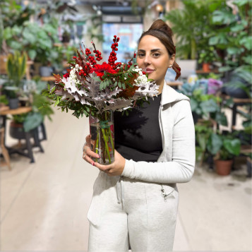 Minigerro de flor nadalenca | Arranjament natural i festiu