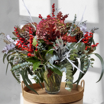 Gerro nadalenc gran | Flors, verds i pinyes