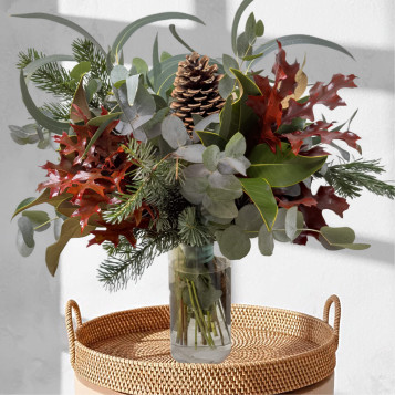 Minijarrón verdes navideños | Detalle natural y festivo