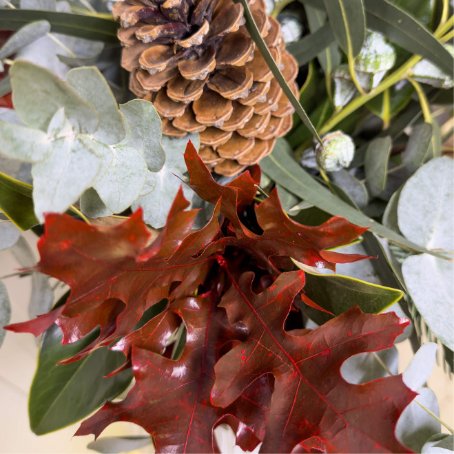 Minijarrón verdes navideños | Detalle natural y festivo