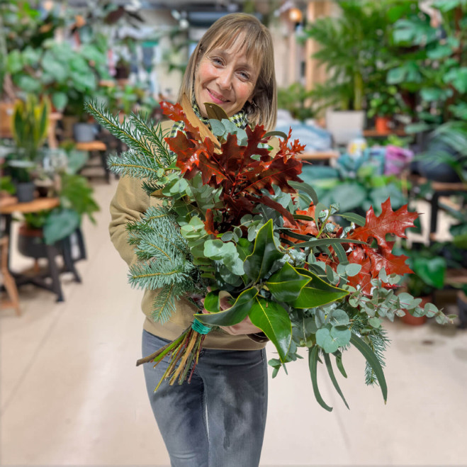 Ramo de verdes navideños | Natural, elegante y de invierno