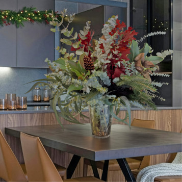 Jarrón verdes navideños | Diseño natural y elegante