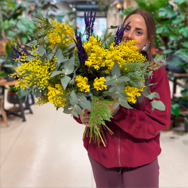 Ramo de mimosa y lavanda – Color, aroma y frescura natural