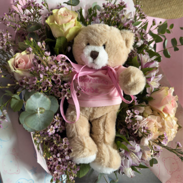 Ram de flors per naixement amb peluix | Regal original nadó