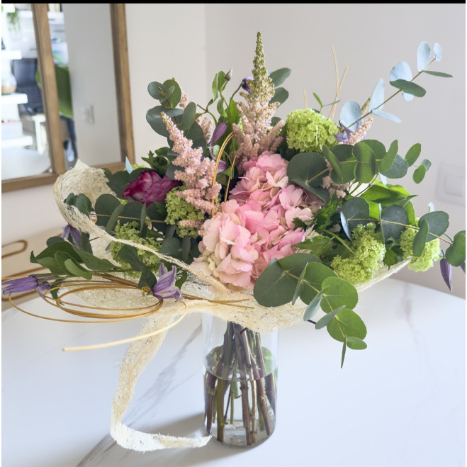 Taller intermedio de bouquet primaveral | Estructura con sisal