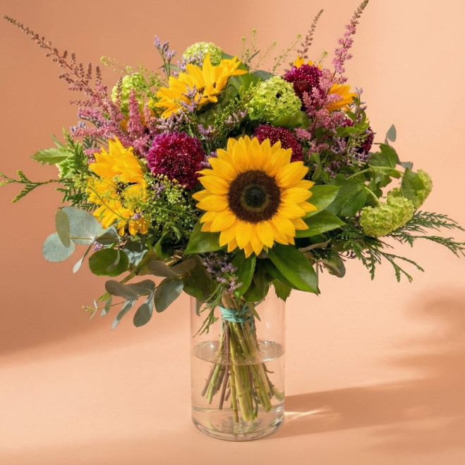 Ramo Silvestre con Girasoles | Bouquet Natural y Alegre en Barcelona | Flores Navarro