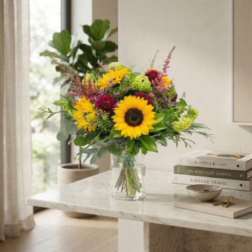 Ramo Silvestre con Girasoles | Bouquet Natural y Alegre en Barcelona | Flores Navarro