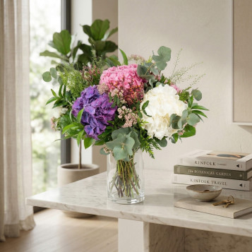 Ram d'Hortènsies Premium | Bouquet Elegant a Tons Pastel | Flors Navarro Barcelona