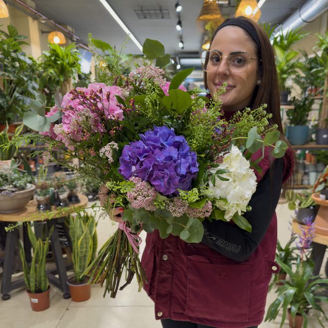 Ram d'Hortènsies Premium | Bouquet Elegant a Tons Pastel | Flors Navarro Barcelona