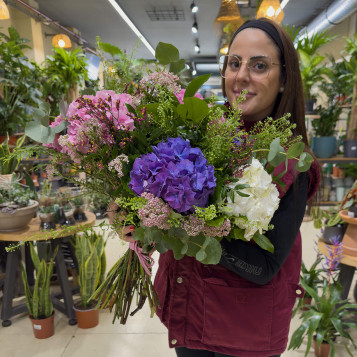 Ram d'Hortènsies Premium | Bouquet Elegant a Tons Pastel | Flors Navarro Barcelona