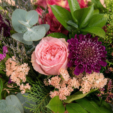 Ram Miriam | Bouquet Elegant amb Hortensia i Roses Fucsia | Flors Navarro Barcelona 2