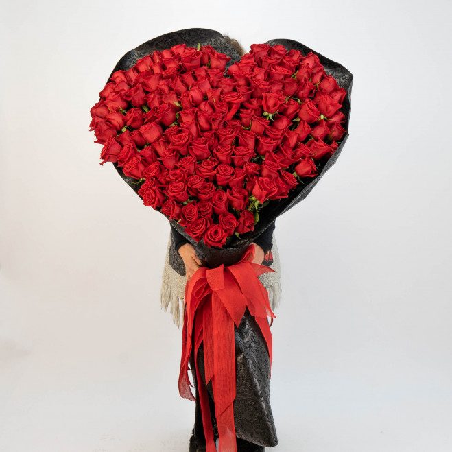 Comprar Ram cor XXXL amb 150 roses vermelles Barcelona