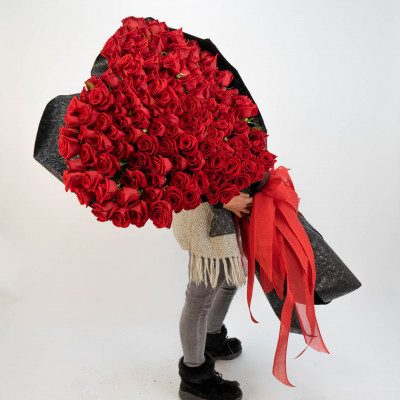 Comprar Ram cor XXXL amb 150 roses vermelles Barcelona
