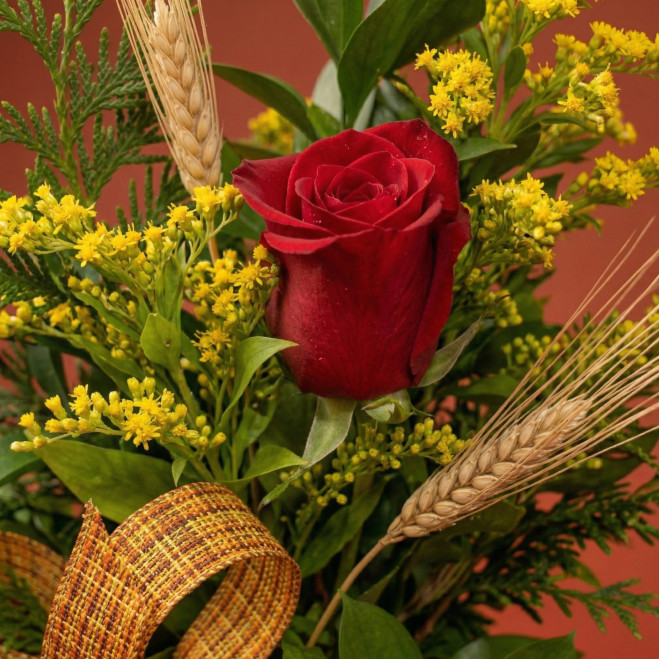 Rosa con dragón grande en base de madera | Regalo original Sant Jordi