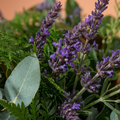 Cojín de verdes y lavanda | Entrega en Tanatorio 2