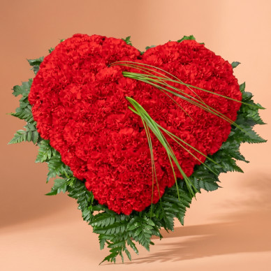 Compra Corazón de Claveles en Barcelona | Flores para Difuntos 2