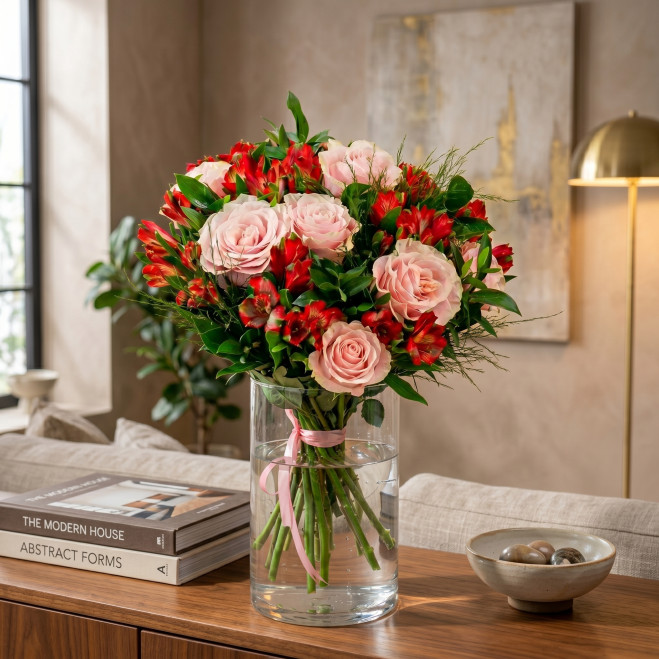 Comprar Ramo de Rosas y Alstromelia en Barcelona | Flores