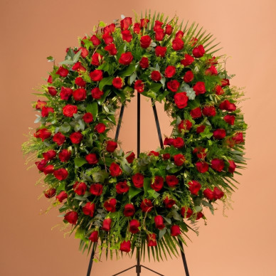 Compra Corona de Roses a Barcelona | Flors per a Difunts
