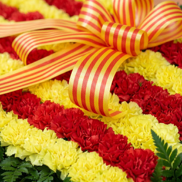 Compra Plafó Funerari Senyera a Barcelona | Flors per a Difunts