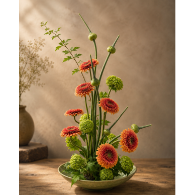 Taller de nivell intermig d’ikebana | Composició floral japonesa 2