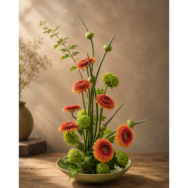 Taller de nivell intermig d’ikebana | Composició floral japonesa